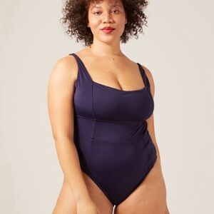 NEW WITH TAGS Andie The Havana Navy Blue One Piece Swimsuit in Size XXXL